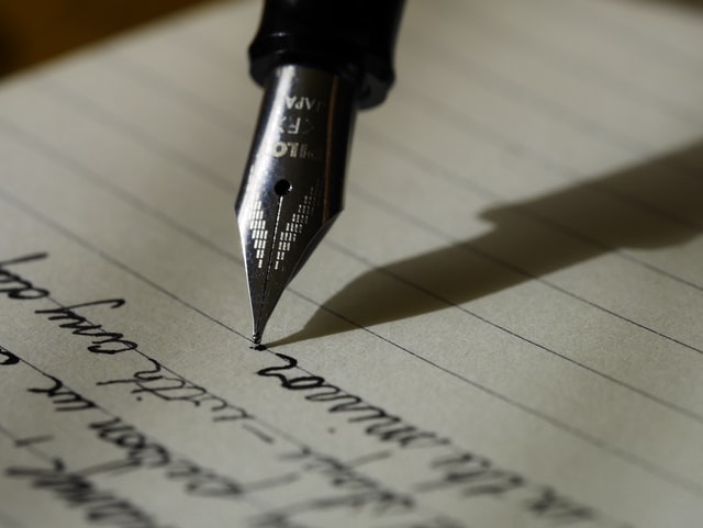 Person writing